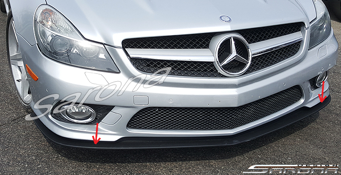 Custom Mercedes SL  Convertible Front Add-on Lip (2009 - 2012) - $450.00 (Part #MB-061-FA)